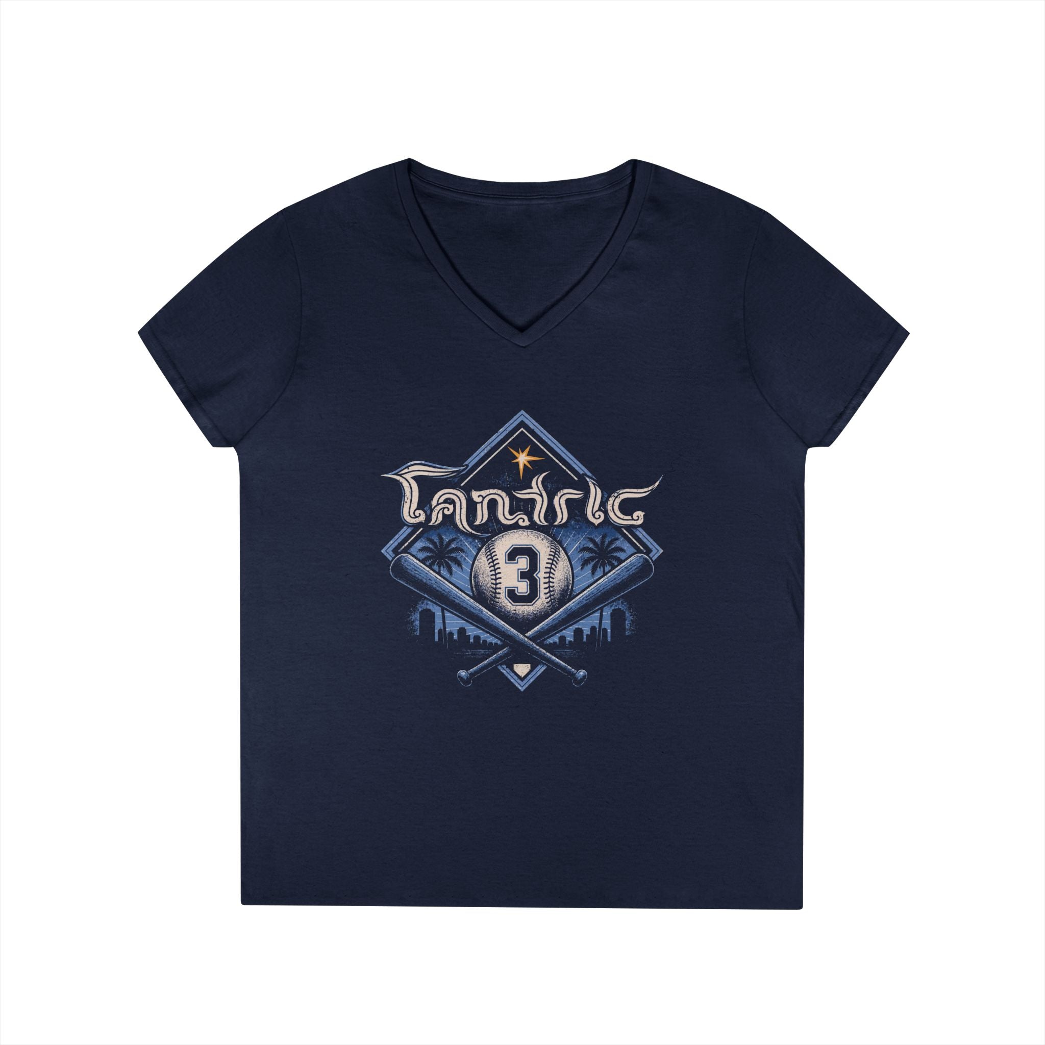 Tantric Tampa Bay Rays Ladies' V-Neck T-Shirt